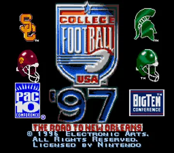 College Football USA 97 (USA) screen shot title